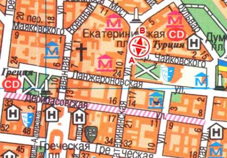 Ситилайт B в Одессе, 1.8x1.2  Європейська вул. (Катерининська)., 5 схема
