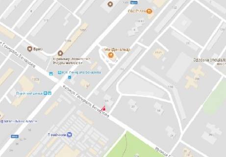 Білборд, Бігборд (Борд)  A у Одесі Владислава Бувалкіна вул. (Генерала Бочарова)., 30 (напротив) схема