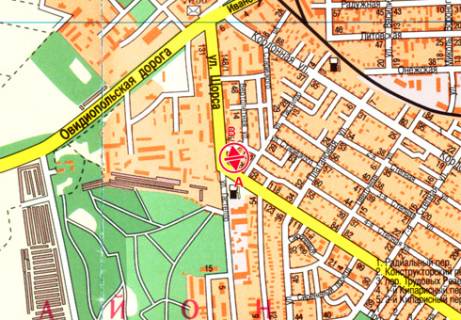 Билборд A в Одессе Ріхтера Святослава вул. (Щорса). - Малішевського вул. (Гастелло) схема