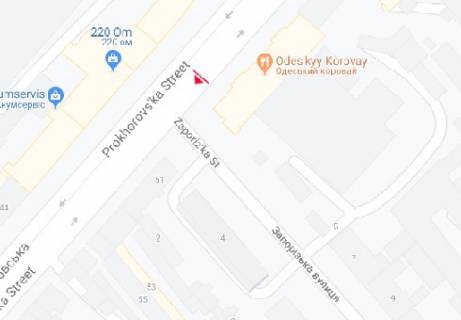 Билборд A в Одессе Прохоровская ул., 47 схема