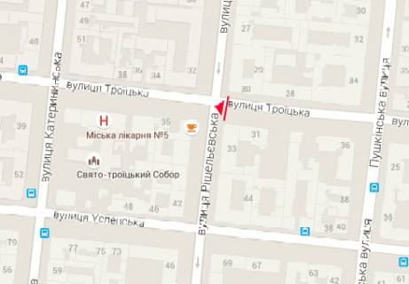 Scrolller, Scroll A in Odessa Troickaa st., 33 - Risel'evskaa st. - 237343 scheme