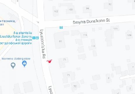 Билборд A в Одессе Люстдорфская дорога, 65 схема