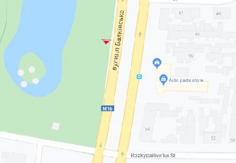 Билборд B в Одессе Балковская ул., 95 напротив схема