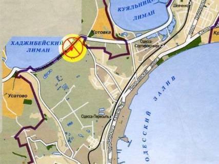 Билборд  в Одессе Авторынок "Куяльник" стелла А схема