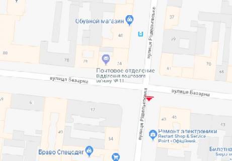 Сiтiлайт B у Одесі, 1.8x1.2  Рішельєвська вул., 45 схема