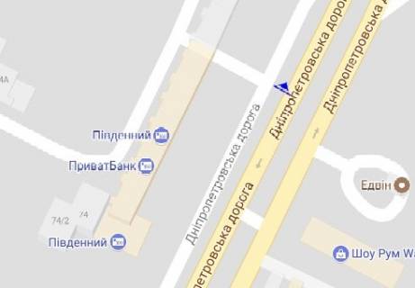 Білборд, Бігборд (Борд)  A у Одесі Семена Палия ул., 74 схема