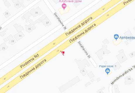Билборд B в Одессе Южная дорога, 35 (напротив) схема