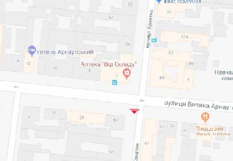 Ситилайт B в Одессе, 1.8x1.2  Канатна вул., 60 - В. Арнаутська вул. схема