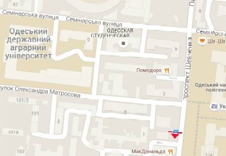 Сiтiлайт B у Одесі, 1.8x1.2  Шевченко пр., Політехнічний інститут, McDonalds (зупинка) схема