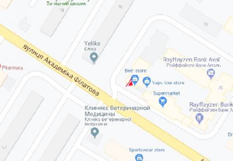 Билборд A в Одессе Академика Филатова ул. 76 схема