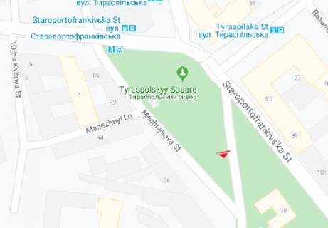 Билборд B в Одессе Мечникова ул. - ул. Разумовская схема
