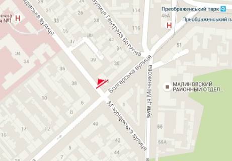 Билборд B в Одессе Мясоедовская ул., 45 - Болгарская ул. схема