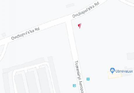 Билборд A в Одессе Овидиопольская дорога - Центральний Аэропорт ул. схема