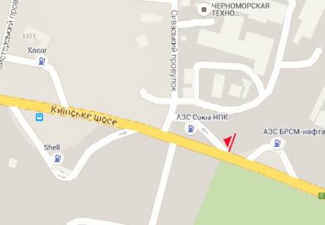Билборд B в Одессе Київське шосе (Ленінградське шосе), 6 схема