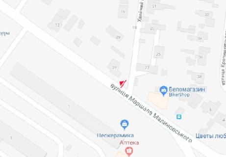 Білборд, Бігборд (Борд)  B у Одесі Малиновского ул. - Хвойный пер., 22 схема