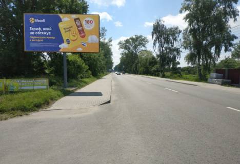 Билборд B в Самборе, 6x3м.  м. Самбір, вул. Чорновола, 168 , щільний потік автотранспорту, гуртівня будматеріалів, АЗК, центральний в'їзд всього транспорту з м. Городок, м. Львів, в межах населеного пункту фото 1