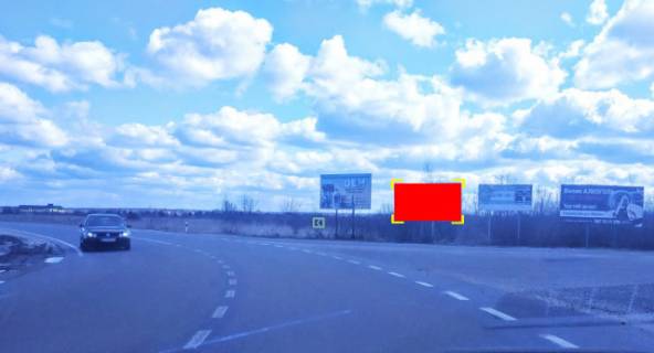 Билборд A в Жовкве, 6x3м.  м. Жовква, вїзд в місто з сторони кордону (м. Рава - Руська), на обїздну, на м.Львів, м.Червоноград, на АЗК БРСМ, траса Львів- Рава-Руська (М-09) фото 1