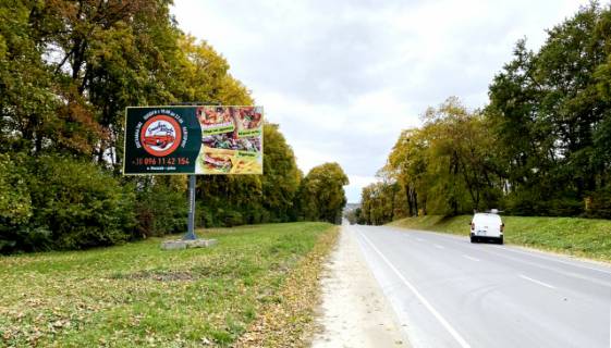 Billboard B in Mykolayiv (Lviv region), 6x3м.  m. Mikolaiv, L'vivs'ka obl., st. L'vivs'ka, central'nij v'izd vs'ogo transportu v m. Mikolaiv z storoni m. L'viv + zovta vitrozahisna luminescentna ramka, na zavod Ceresit Photo 1