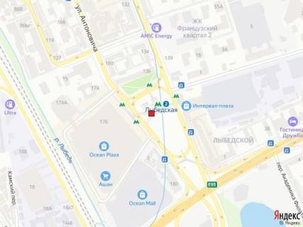 Билборд A в Киеве Либідська площа (кільце) схема