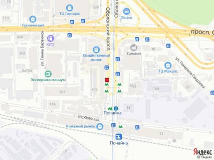 Нестандарт A в Киеве, 1,25x2,10  Оболонський просп., 5 схема