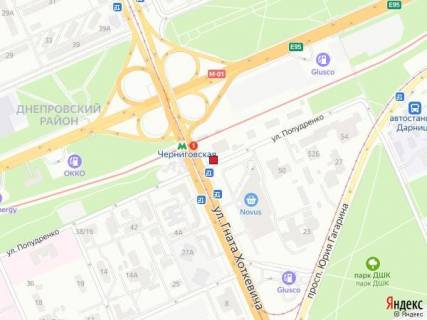 Білборд, Бігборд (Борд)  A у Києві вул. Попудренка, 50В схема