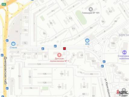 Билборд A в Киеве просп. Тичини, 12 схема