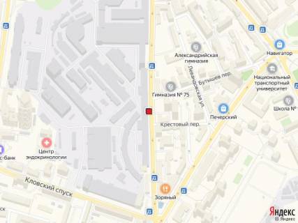 Нестандарт A у Києві, 1,25x2,10  Вул. Московська, 8 схема