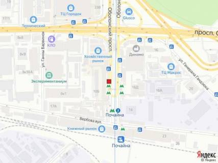 Білборд, Бігборд (Борд)  A у Києві Оболонський просп., 5 схема