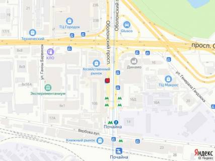 Нестандарт A в Киеве, 1,25x2,10  Оболонський просп., 5 схема