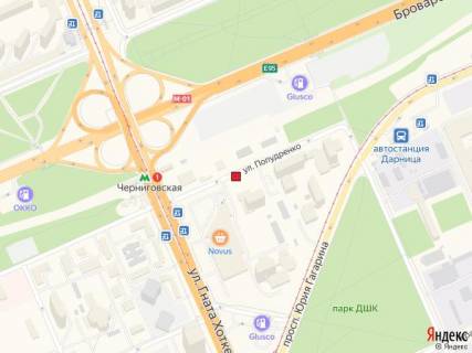 Нестандарт A в Киеве, 1,25x2,10  вул. Попудренка, 50-Б схема