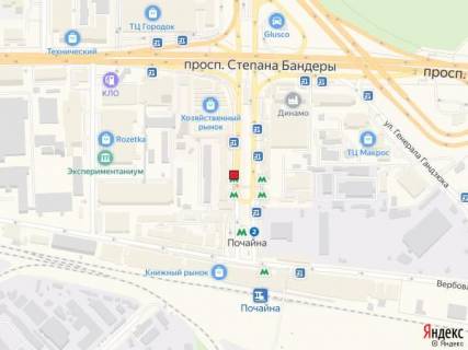 Билборд A в Киеве Оболонський просп., 5 схема