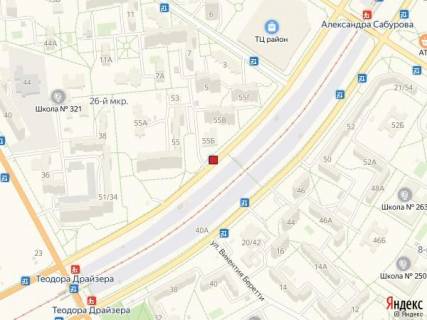 Билборд A в Киеве Вул. Бальзака, 55-Б схема