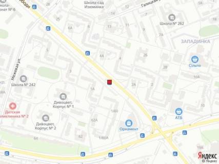 Билборд A в Киеве проспект Свободи, 1/60 схема