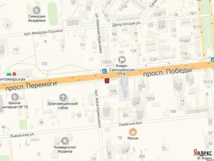 Білборд, Бігборд (Борд)  A у Києві просп. Перемоги, 109 схема