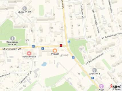 Нестандарт A в Киеве, 1,23x2,23  Вул. Мостицька, п.с./Вул. Вишгородська, 21 схема