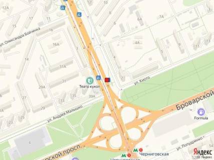 Билборд A в Киеве Вул. Братиславська, 2 схема