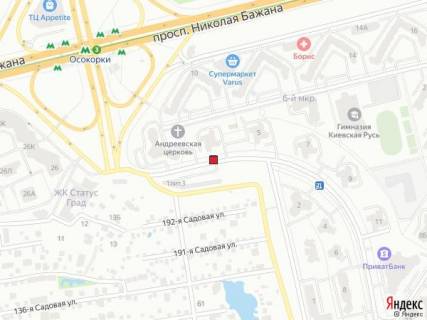 Билборд A в Киеве Вул. Чавдар, 3 схема