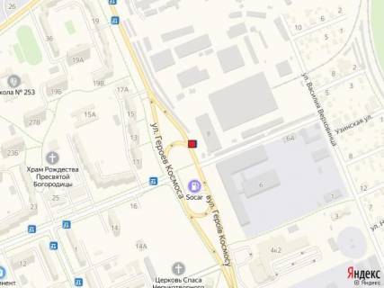 Билборд A в Киеве Вул. Героїв Космосу, 8 схема