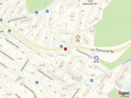 Білборд, Бігборд (Борд)  A у Києві вул. Соломянська, 36 схема