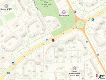 Билборд A в Киеве Просп. Маяковського, 12 схема