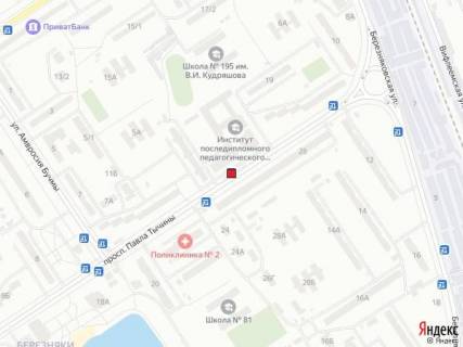 Білборд, Бігборд (Борд)  A у Києві Проспект  Тичини, 15 схема