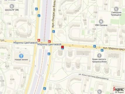 Білборд, Бігборд (Борд)  A у Києві Вул. Цвєтаєвої, 13 схема