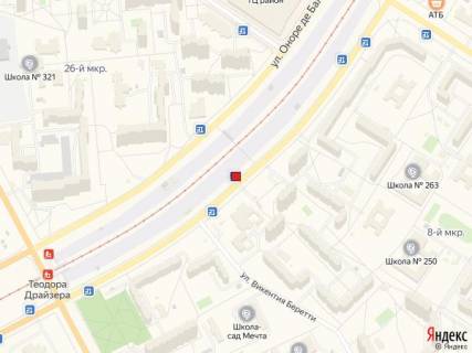 Нестандарт A у Києві, 1,25x2,10  Вул. Бальзака,40-а схема