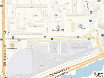 Билборд A в Киеве Вул. Березняківська, 27 схема