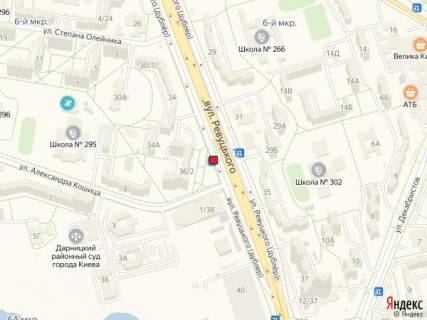 Нестандарт A в Киеве, 1,15x2,10  Вул. Ревуцького, 36 схема