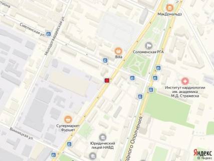Білборд, Бігборд (Борд)  A у Києві Проспект Повітрофлотський, 62 схема