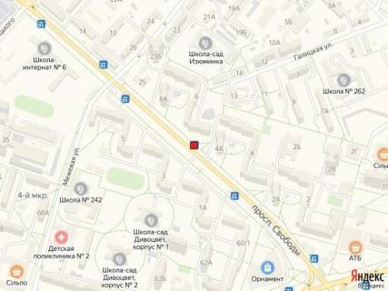 Билборд A в Киеве Проспект Свободи, 4-а схема