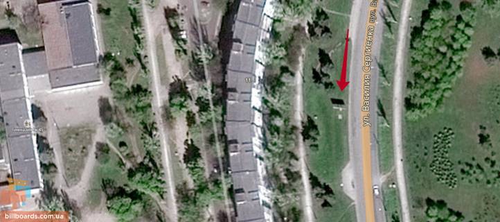Билборд A в Запорожье, 3x6  169_Запорожье_Заднепровская д 11 схема
