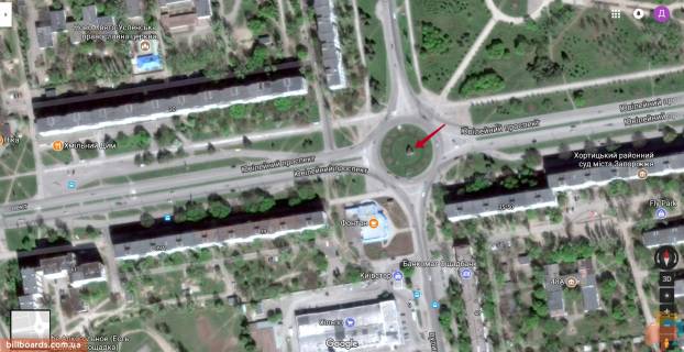 Билборд A в Запорожье, 3x6  175-2_Заднепровская прЮбилейный на кольце схема