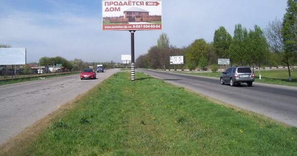 Билборд A в Запорожье, 3x6  140_Запорожье_ул.Тиражная 70м от выезда из п.Солнечного в сторону г.Запорожья въезда в п.Солнечный-выезд из города  фото 1